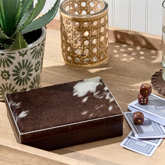 Genuine Cowhide Playing Card Set