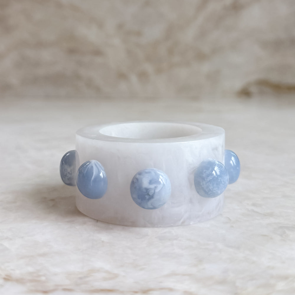 Paris Resin Napkin Rings - Frost / Sky (set of 2)