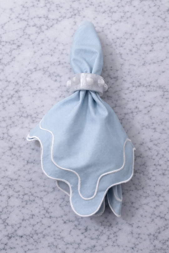 Paris Resin Napkin Ring - Frost (set of 2)