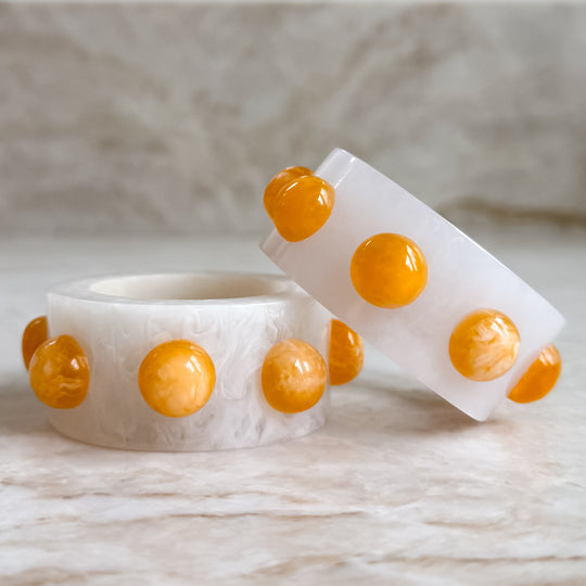 Paris Resin Napkin Rings - Frost / Sorbet (set of 2)