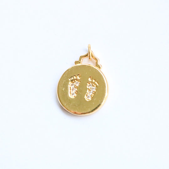 Round Baby Feet Charm