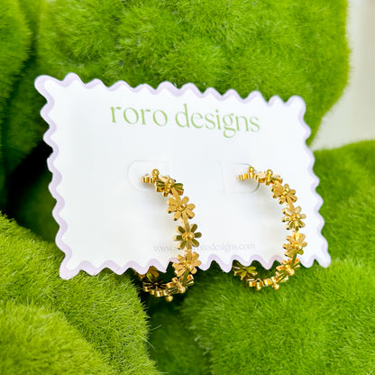 Finley Flower Hoops