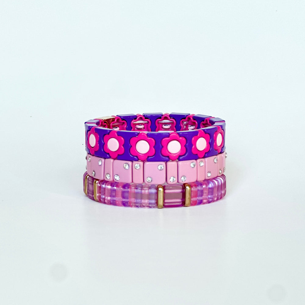 Charlotte Little Ladies Bracelet Stack - Purpleicious