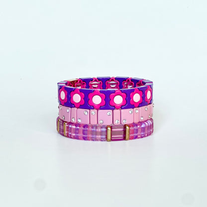 Charlotte Little Ladies Bracelet Stack - Purpleicious