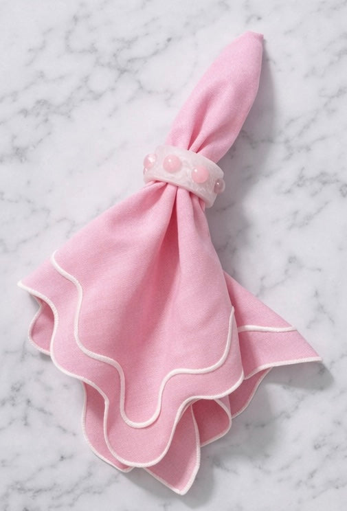 Paris Resin Napkin Rings - Frost / Rosé (set of 2)