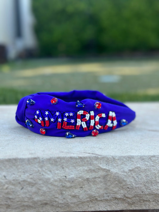 Liberty Headband- Blue America