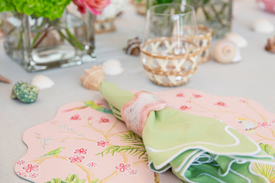Monterrey Resin Napkin Rings - Frost / Rosé (set of 2)