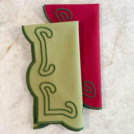 20” Reversible Napkins - Poppy + Pine (set of 2)