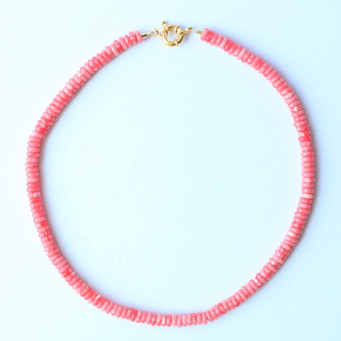 Penelope Beaded Necklace - Coral