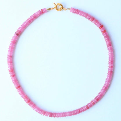 Penelope Beaded Necklace - Hot Pink