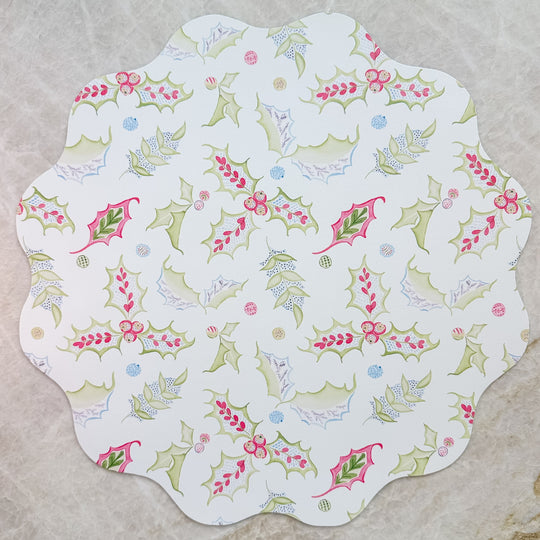 Wipeable Reversible Placemat - Nutcracker + Holly
