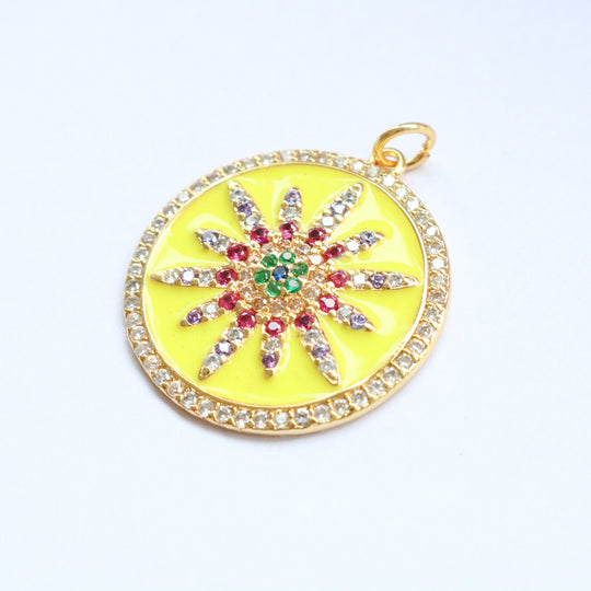 Yellow Medallion Charm