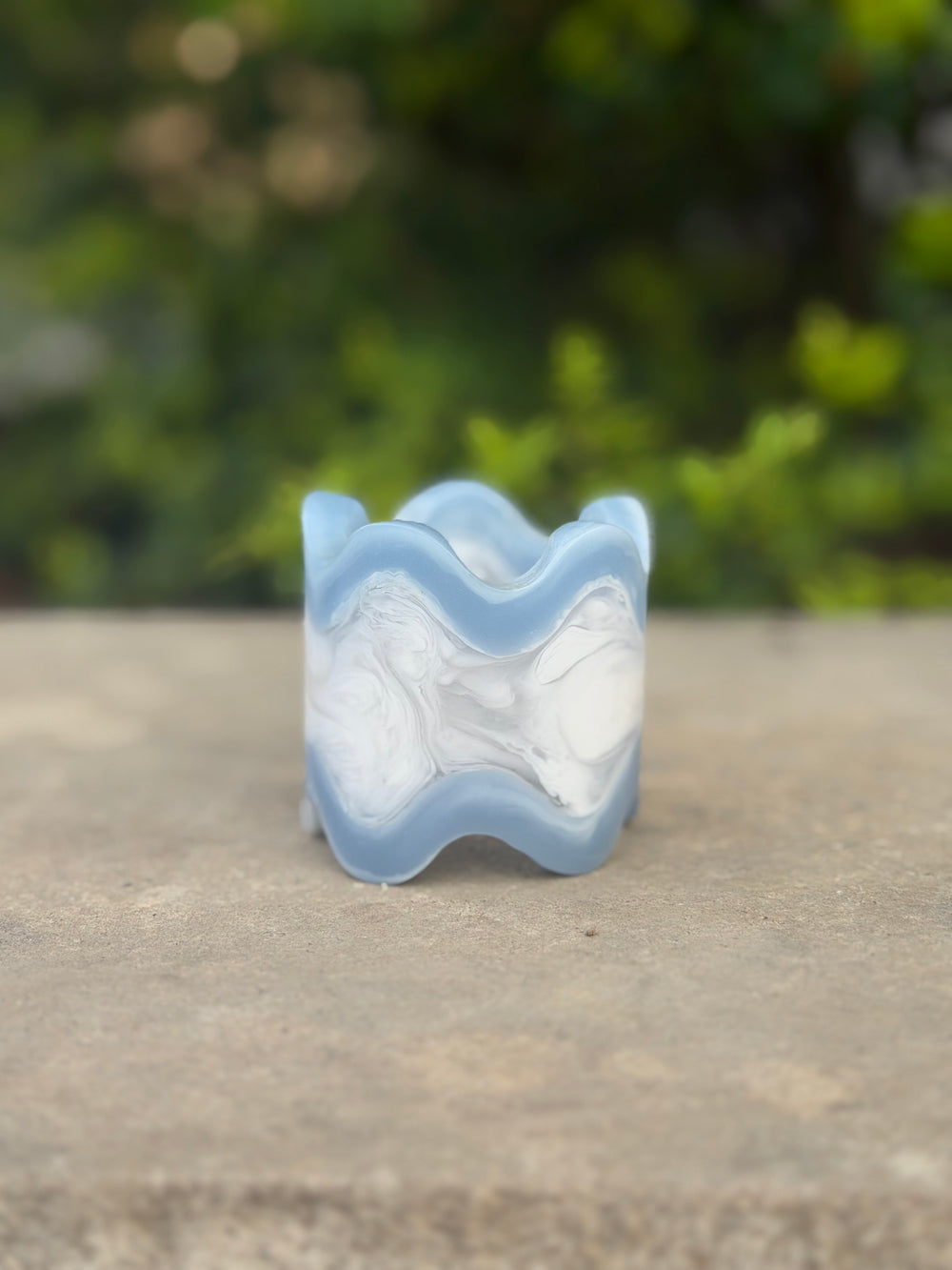 Monterrey Resin Napkin Ring - Frost / Sky (set of 2)