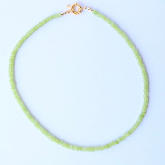 Luna Beaded Necklace - Light Green