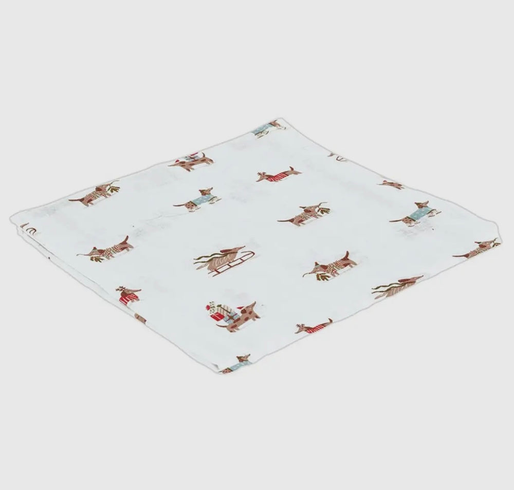 Dog Swaddle Blanket & Rattle