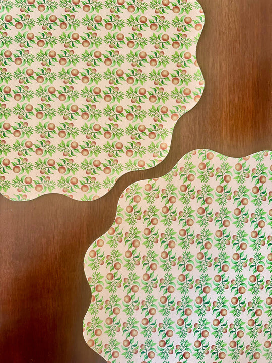 Wipeable Reversible Placemat - Berry Peachy