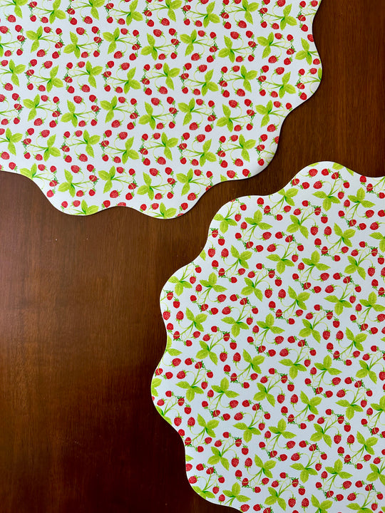 Wipeable Reversible Placemat - Berry Peachy