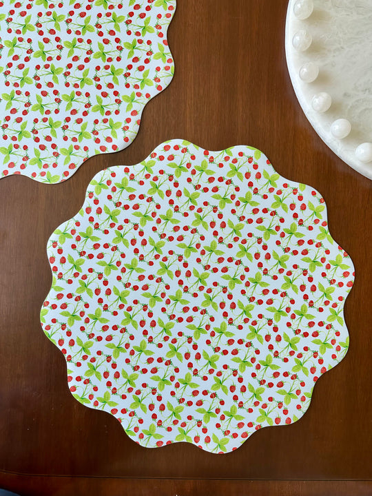 Wipeable Reversible Placemat - Berry Peachy