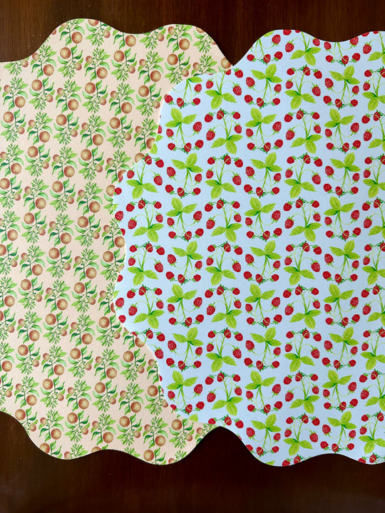 Wipeable Reversible Placemat - Berry Peachy