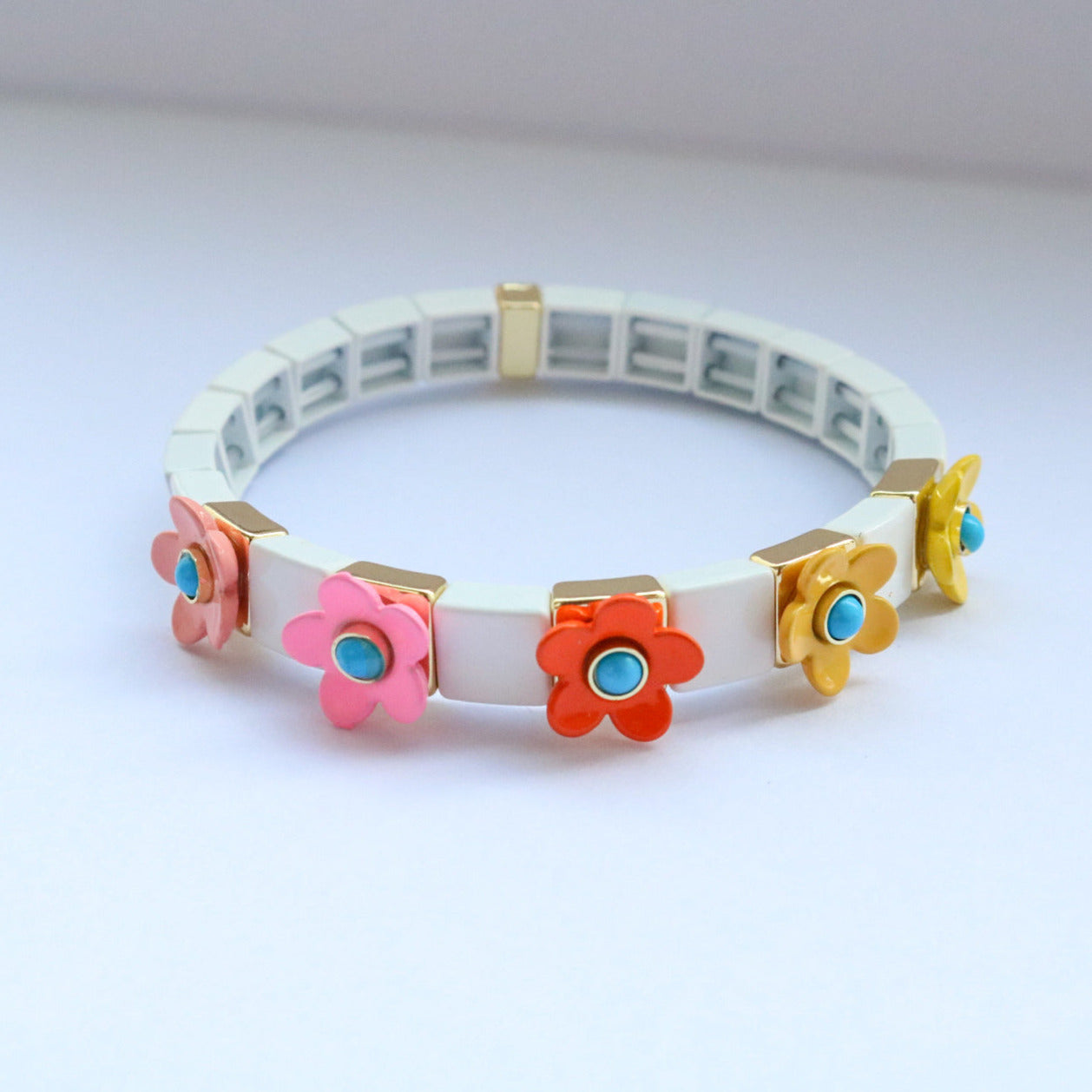 Flower Bracelet- Rainbow