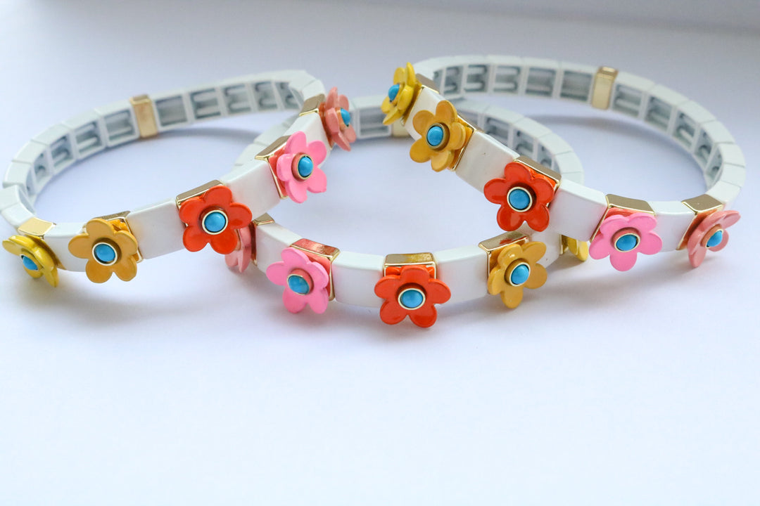 Flower Bracelet- Rainbow