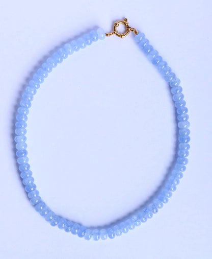 Olivia Beaded Necklace - Cornflower Blue