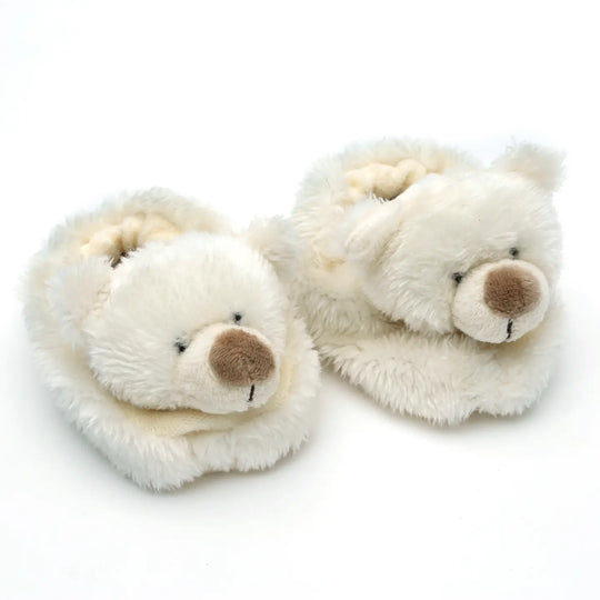 Bear Baby Soft Plush Slippers House Shoes - (0-6 Months)